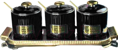 Набор емкостей для хранения Lenardi 106-219 (черный) - фото