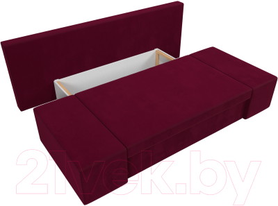 Диван Лига Диванов Сан Марко / 114033 (микровельвет бордовый)