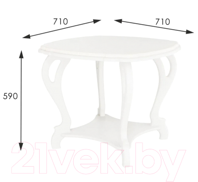 Журнальный столик Мебелик Кофейный П