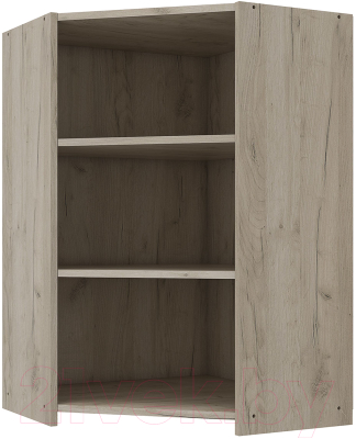Шкаф навесной для кухни Stolline Сан-Ремо угловой / 454.30 (дуб крафт серый)