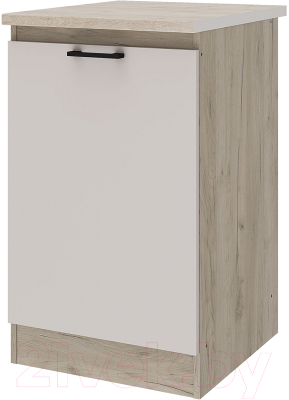 Шкаф-стол кухонный Stolline Сан-Ремо Ш50 / 454.31 (дуб крафт серый/кашемир) - фото