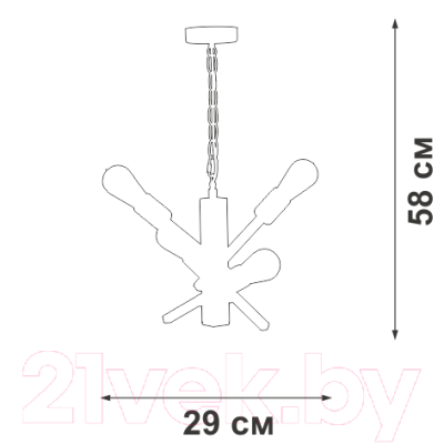 Потолочный светильник Vitaluce V3009-1/4