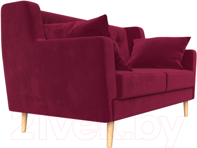 Диван Лига Диванов Брайтон 2 / 112516 (микровельвет бордовый)