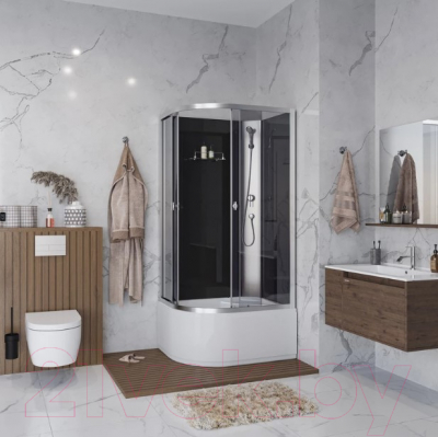 Душевая кабина Niagara Eco E90/80/40R/TN/BK 90x80x195