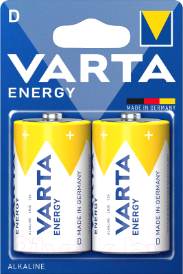 Комплект батареек Varta Energy 4120 D BL2 - фото