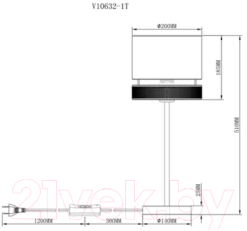 Прикроватная лампа Moderli Gela / V10632-1T