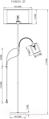 Торшер Moderli Gela / V10625-2F