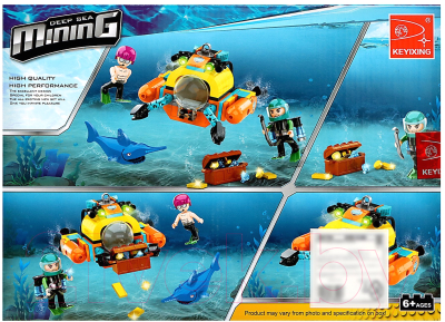 Конструктор Keyixing Кладоискатели. Краб-лодка 29433 / 9847764