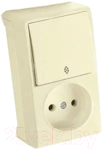 Блок выключатель+розетка Viko Vera / 90681291 - фото