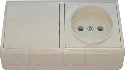 Блок выключатель+розетка Viko Vera / 90681386 - фото
