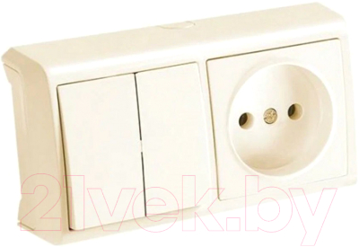 Блок выключатель+розетка Viko Vera / 90681389 - фото