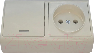 Блок выключатель+розетка Viko Vera / 90681390 - фото