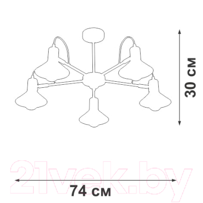 Люстра Vitaluce V4874-1/5PL