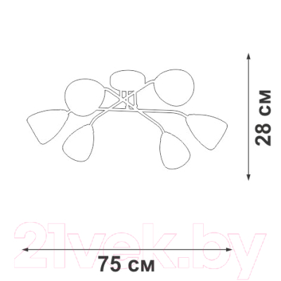Люстра Vitaluce V4955-7/6PL
