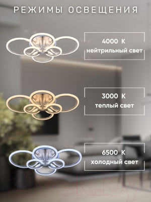 Потолочный светильник Aitin-Pro MX30075/6 (серебро RGB)