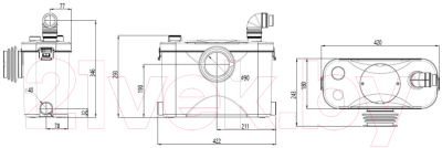 Насосная станция Unipump 405 M 8м с ножом
