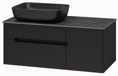 Тумба под умывальник Misty Роял 100 / П-Роя-01100-021П2Я (подвесная, черный)
