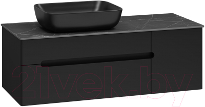 Тумба под умывальник Misty Роял 120 / П-Роя-01120-021П2Я (подвесная, черный)