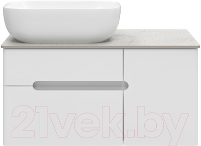 Тумба под умывальник Misty Роял 80 / П-Роя-01080-011П2Я (подвесная, белый) - фото