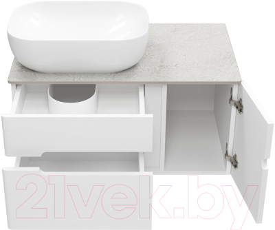 Тумба под умывальник Misty Роял 80 / П-Роя-01080-011П2Я (подвесная, белый)