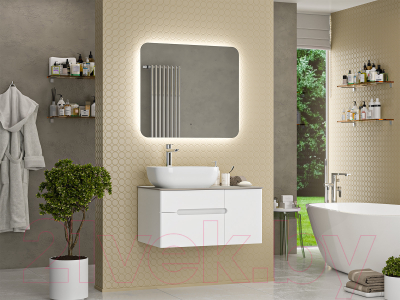 Тумба под умывальник Misty Роял 80 / П-Роя-01080-011П2Я (подвесная, белый)