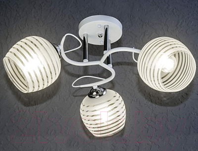 Люстра Aitin-Pro НПБ 02-3x60-101 / C1726/3 (белый/хром)