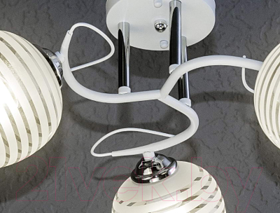 Люстра Aitin-Pro НПБ 02-3x60-101 / C1726/3 (белый/хром)