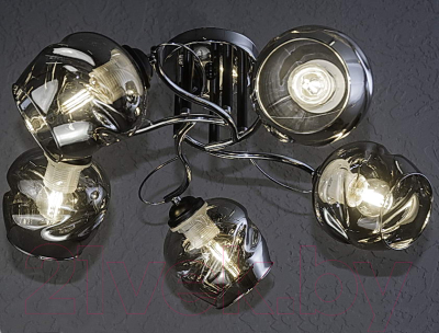 Потолочный светильник Aitin-Pro НПБ 02-5x60-101 / C1725/5 (хром/черный)