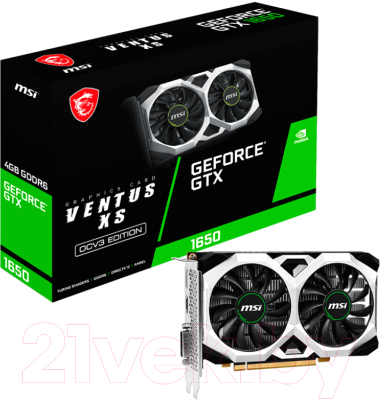 Видеокарта MSI GeForce GTX 1650 D6 Ventus XS OCV3