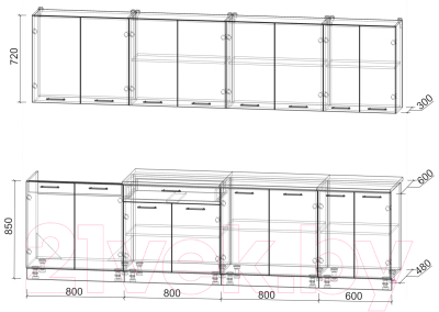 Готовая кухня Интерлиния Мила Лайт 3.0