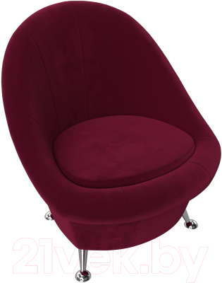 Кресло мягкое Лига Диванов 113400 (микровельвет бордовый)
