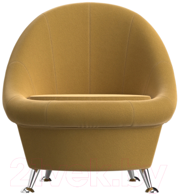 Кресло мягкое Лига Диванов 113401 (микровельвет желтый)