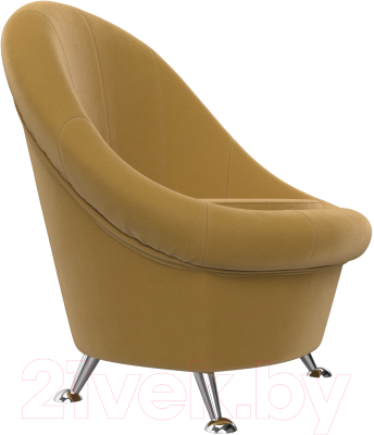 Кресло мягкое Лига Диванов 113401 (микровельвет желтый)
