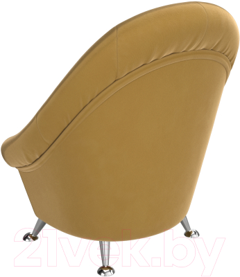 Кресло мягкое Лига Диванов 113401 (микровельвет желтый)