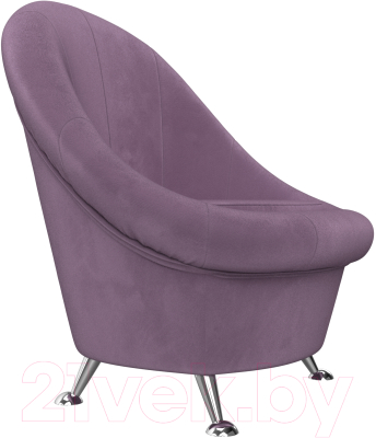 Кресло мягкое Лига Диванов 113403 (микровельвет сиреневый)