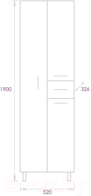 Шкаф-пенал для ванной Onika Модерн 52.17 L (405206)