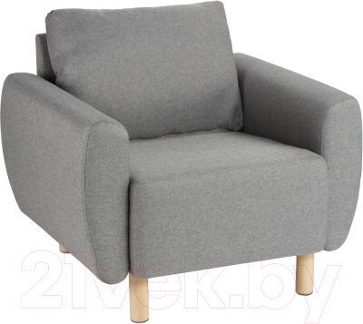 Кресло мягкое Mio Tesoro Тулисия (Twist 19 Grey) - фото