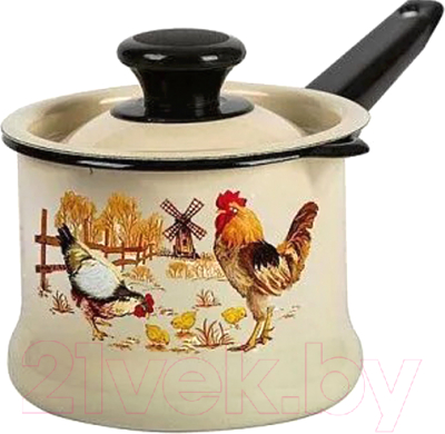 Ковш КМЗ Подворье 90204-072/4 (слоновая кость, с крышкой) - фото