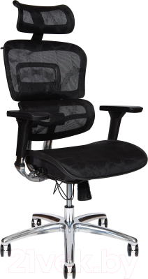 Кресло офисное Norden Kron Aluminium Black / YS-8309H(M+M) - фото