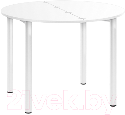 Обеденный стол Millwood Далис 3 (белый/металл белый)