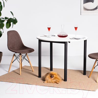 Обеденный стол Millwood Далис 3 (белый/металл черный)