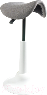 Табурет офисный Chair Meister Saddle (пластик белый/ткань серая) - фото
