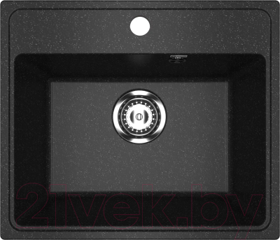 Мойка кухонная Practik PR-M 490-004 (черный оникс) - фото