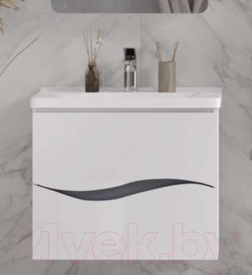 Тумба с умывальником Volna Grey 80.2Y Маринда 80 (подвесная)