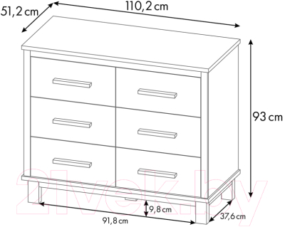 Комод Polini Kids Simple 3402 / 0002614.9