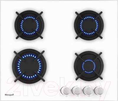 Газовая варочная панель Weissgauff HG 640 WG - фото