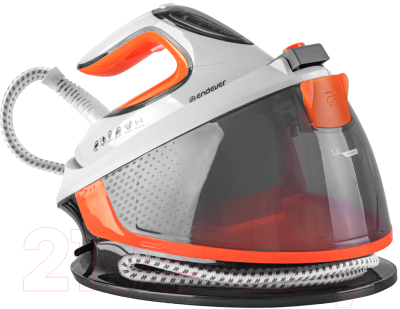 Утюг с парогенератором Endever Delta-350 (белый/черный/оранжевый)