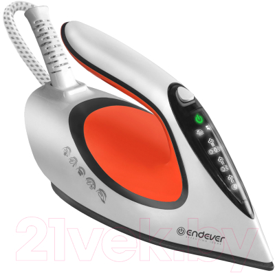 Утюг с парогенератором Endever Delta-350 (белый/черный/оранжевый)