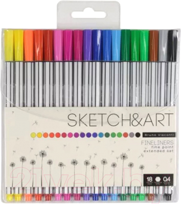Набор капиллярных ручек Bruno Visconti Sketch&Art. Fineliner / 36-0012 - фото