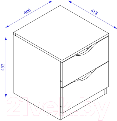 Прикроватная тумба Stolline Луки 2 ящика / 508.01